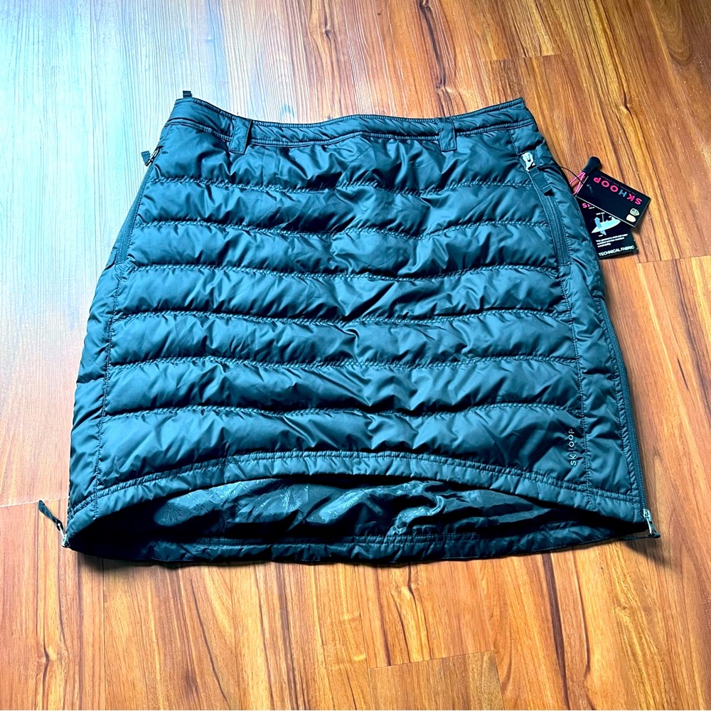 Skhoop Black Down Mini Skirt NWT 2XL